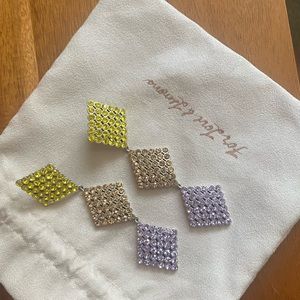 For Love & Lemons Casbah 3 tier stone earrings